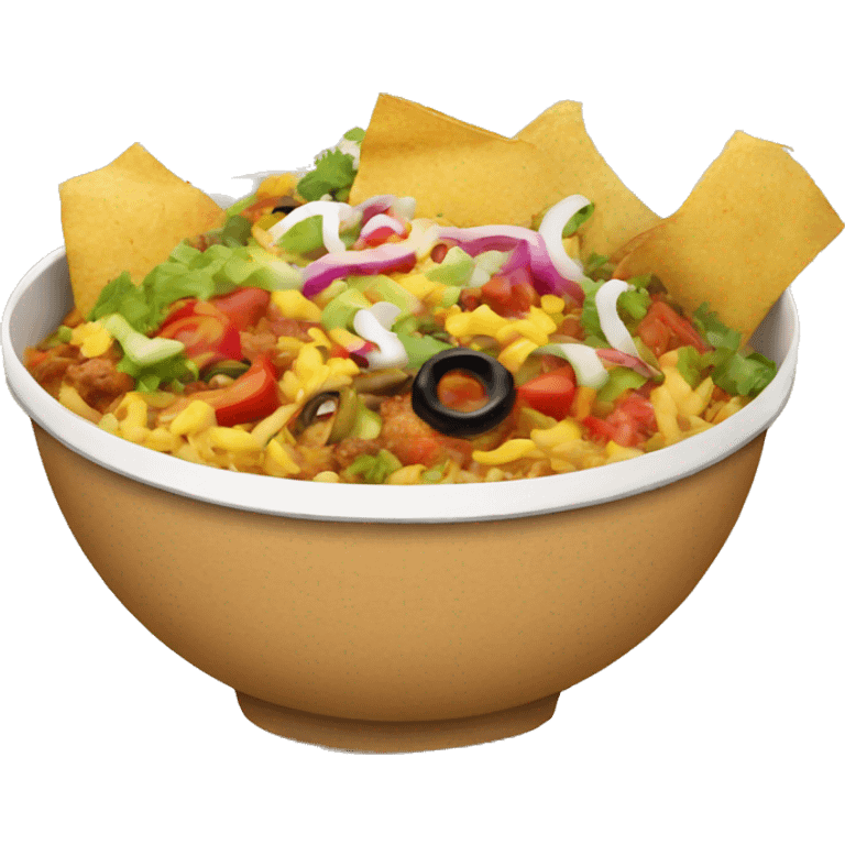 Cardboard bowl with Mexican food emoji