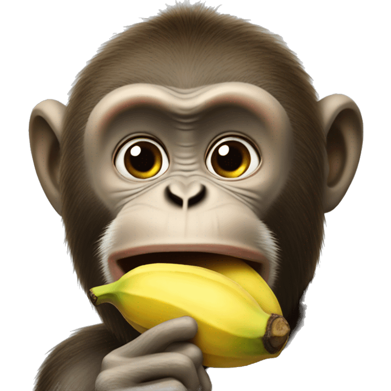 Monkey eating banana emoji