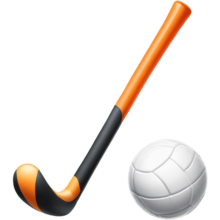 field hockey stick and ball emoji