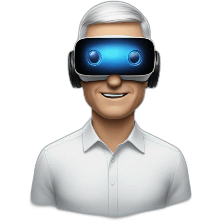 tim cook with VR emoji