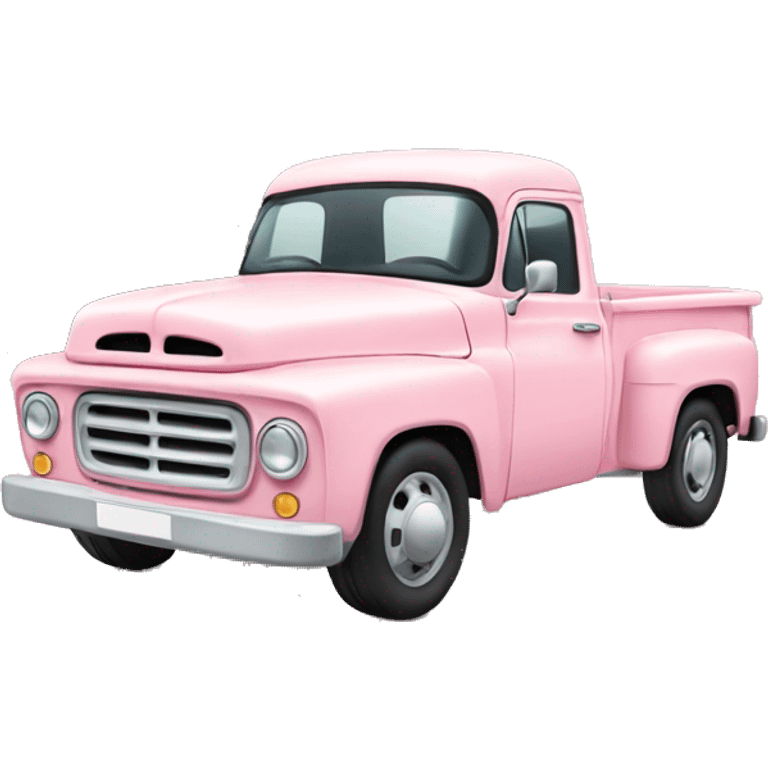 Pastel Pink truck with Christmas tree emoji