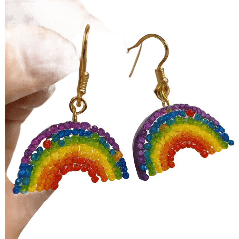 rainbow earrings emoji