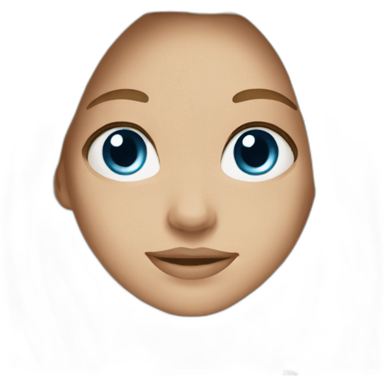 Blond girl blue eyes long hair emoji