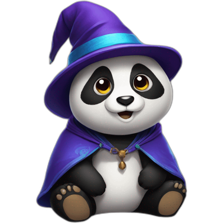 Panda wearing a sorcerer hat emoji