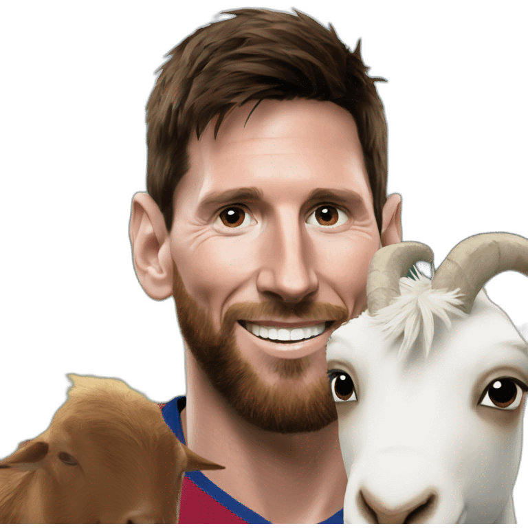 Messi on a goat emoji