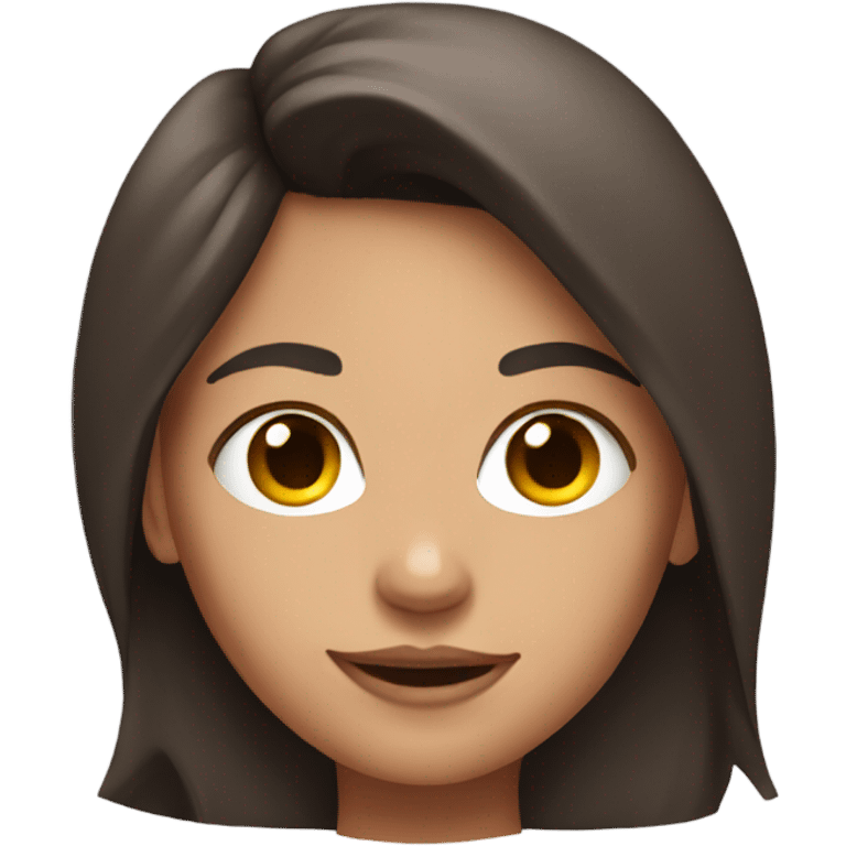 Brunette girl with muscles emoji