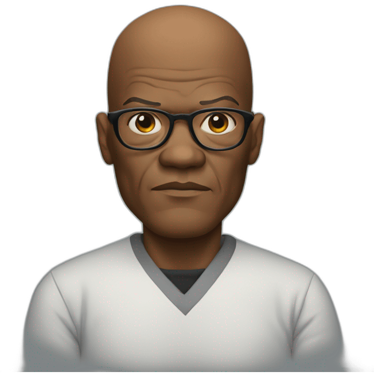 bald samuel l jackson serious emoji