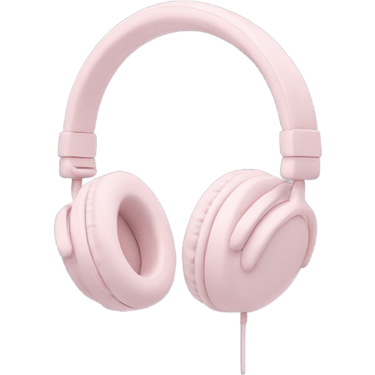 Aesthetic light pink headphones  emoji