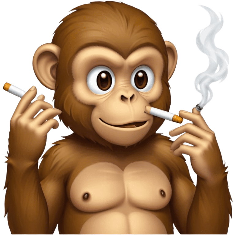 Smoking monkey emoji