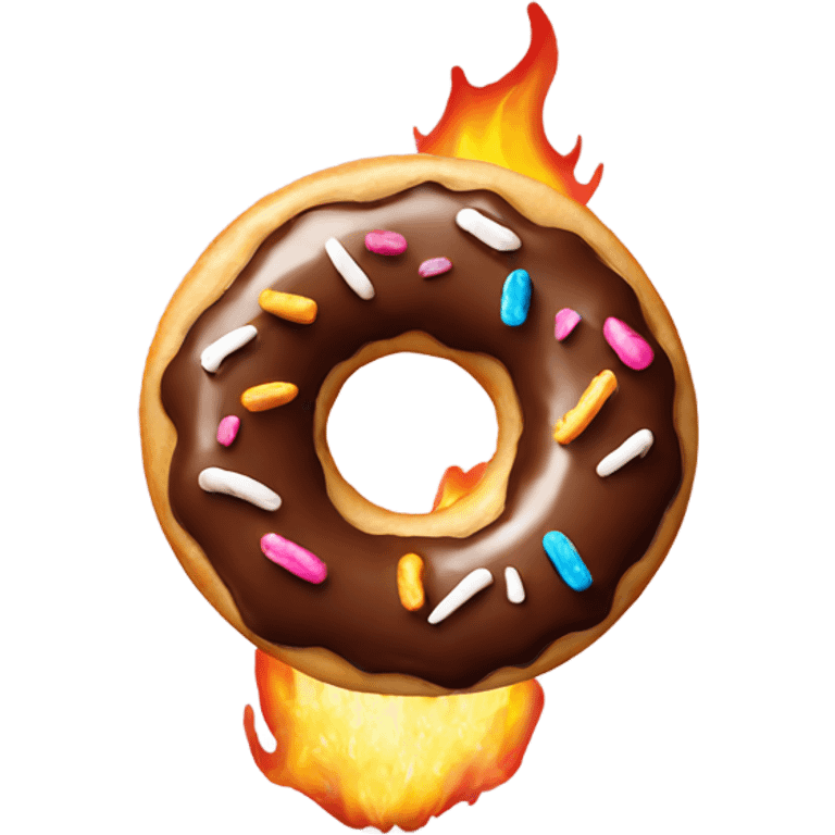 Donut on fire emoji