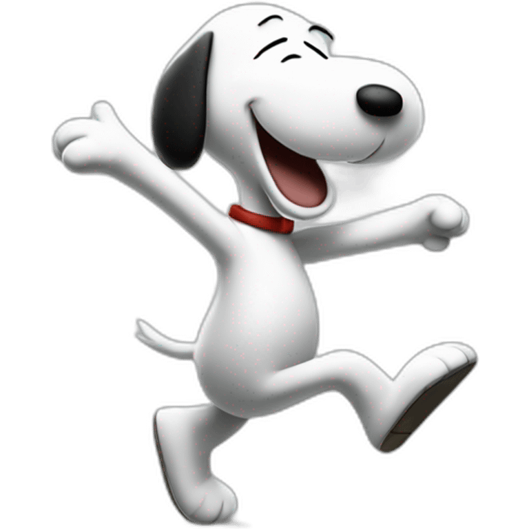 Snoopy bailando emoji