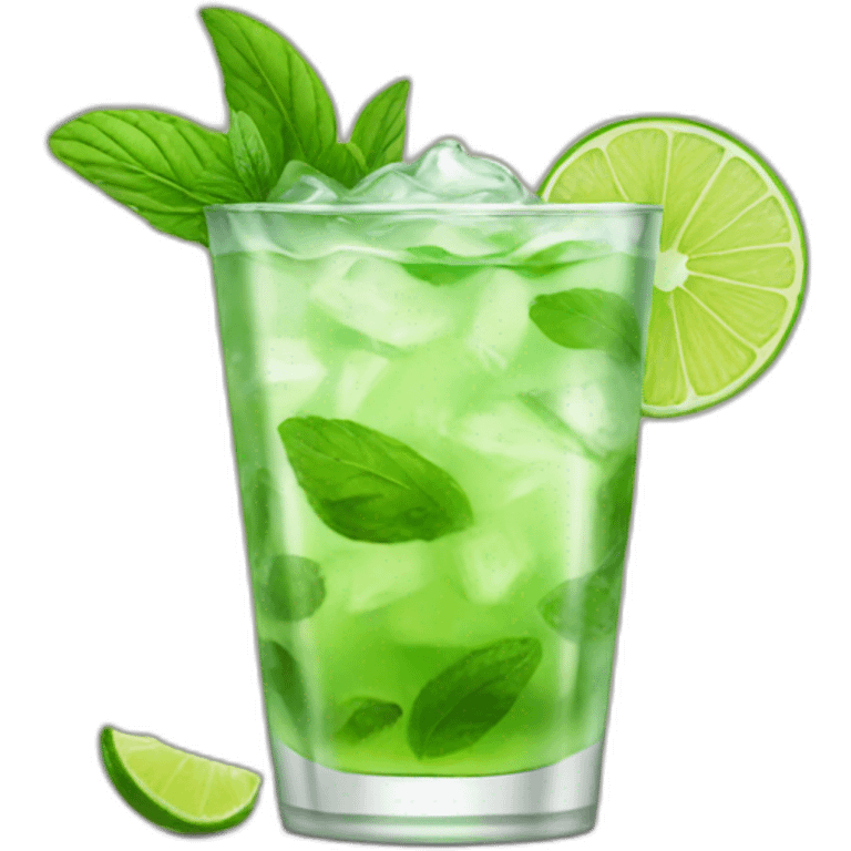 cat drinks mojito emoji