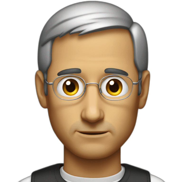 90s Steve Jobs with a sad tear running down his face similar to the Indian in the littering commercial  emoji