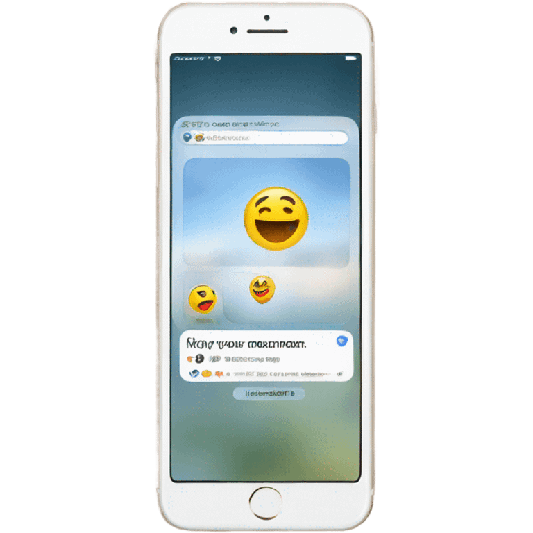 website window with an iphone in front emoji