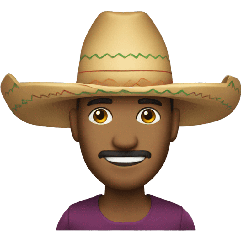 Man wearing sombrero emoji