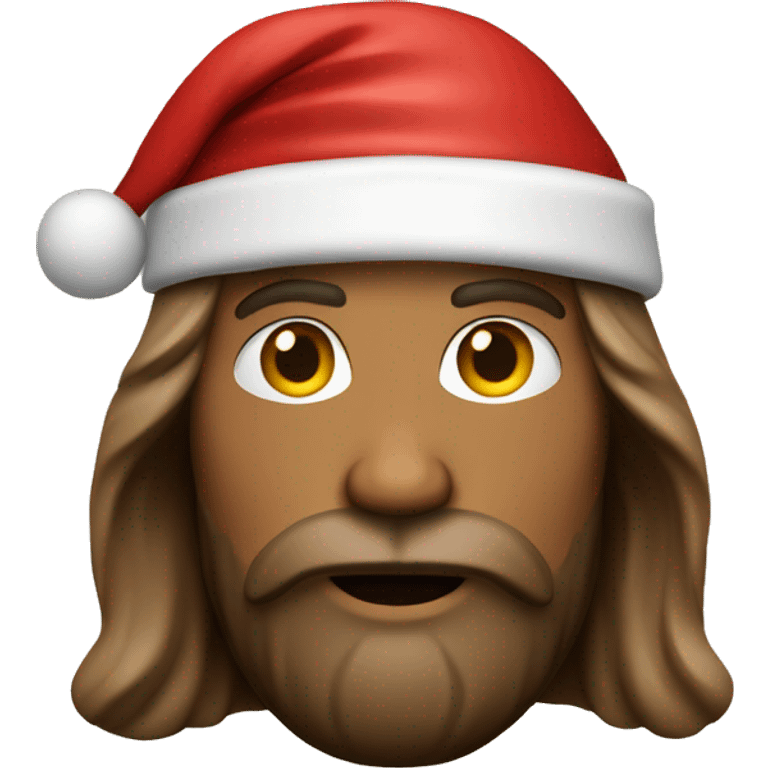 jesus with a santa hat on emoji