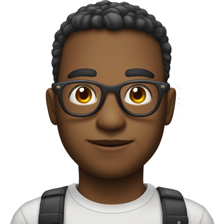 Jovem branco com óculos  emoji