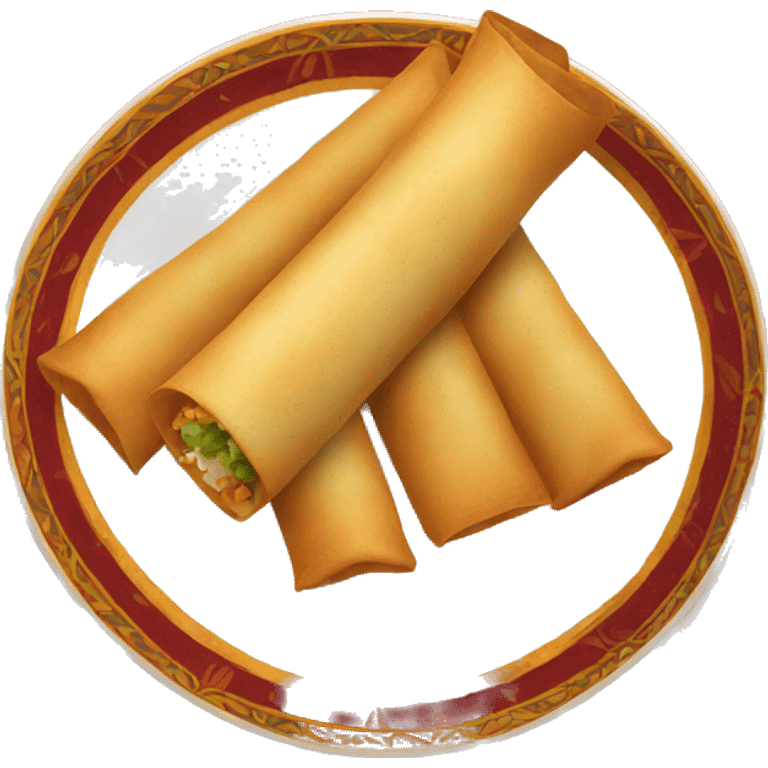 plate of lumpia emoji