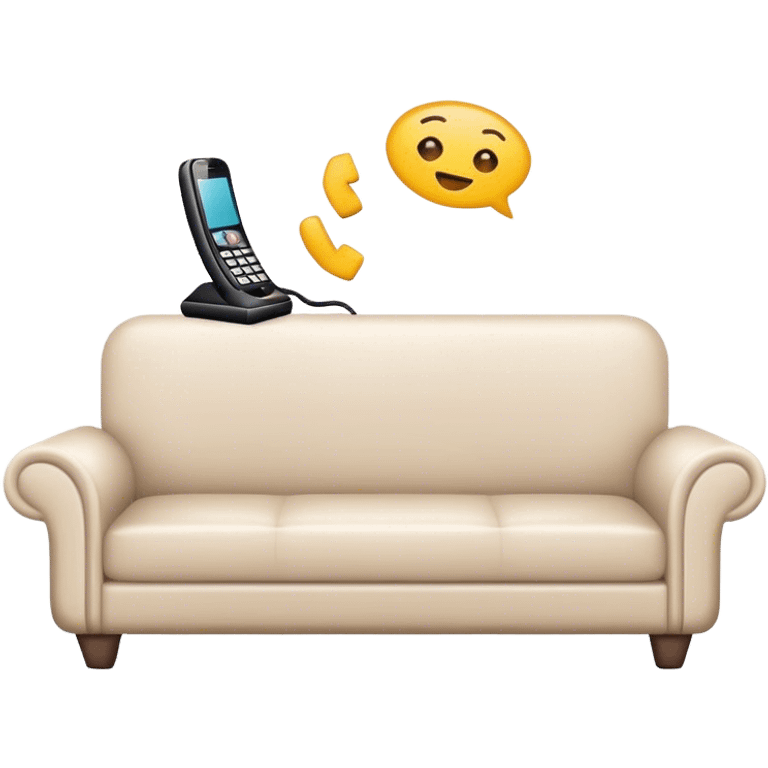 Phone on therapist couch emoji