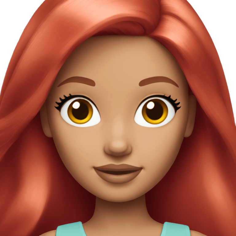 Barbie with red hair emoji