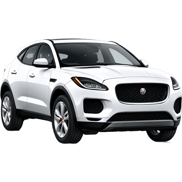 Jaguar E Pace white car 2019 emoji