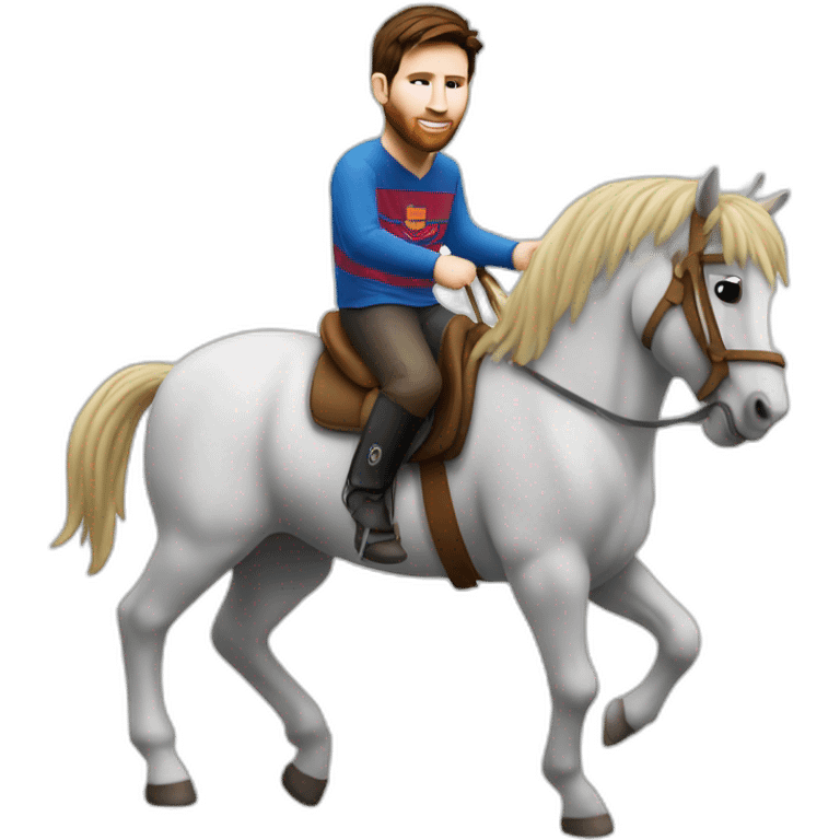 Messi sur un cheval  emoji