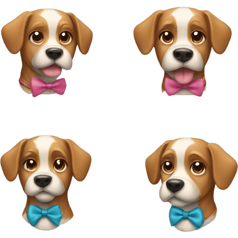 Dog with bow emoji