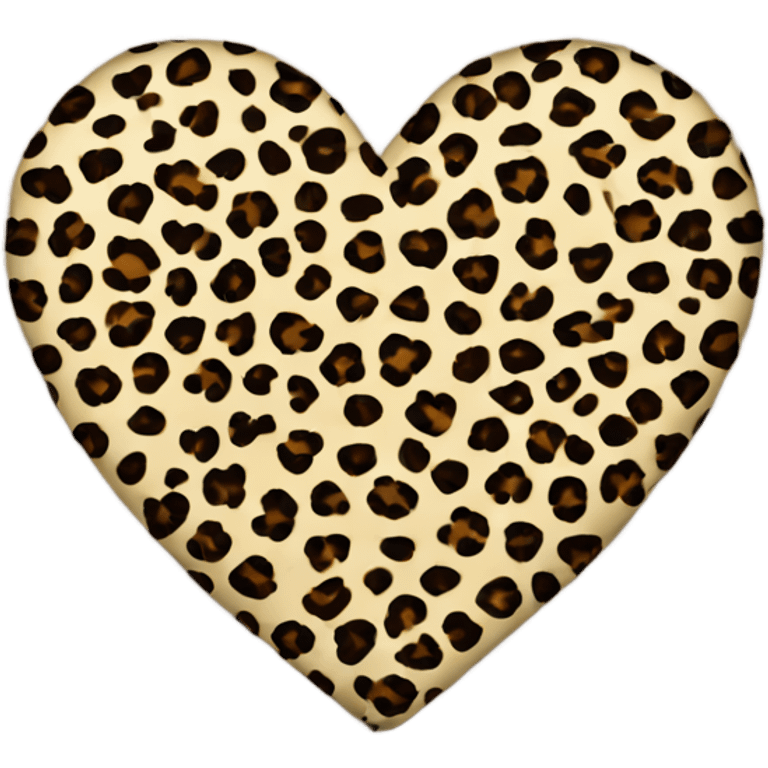 Heart cheetah print emoji