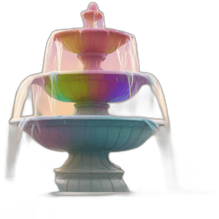 Colorful fountain  emoji