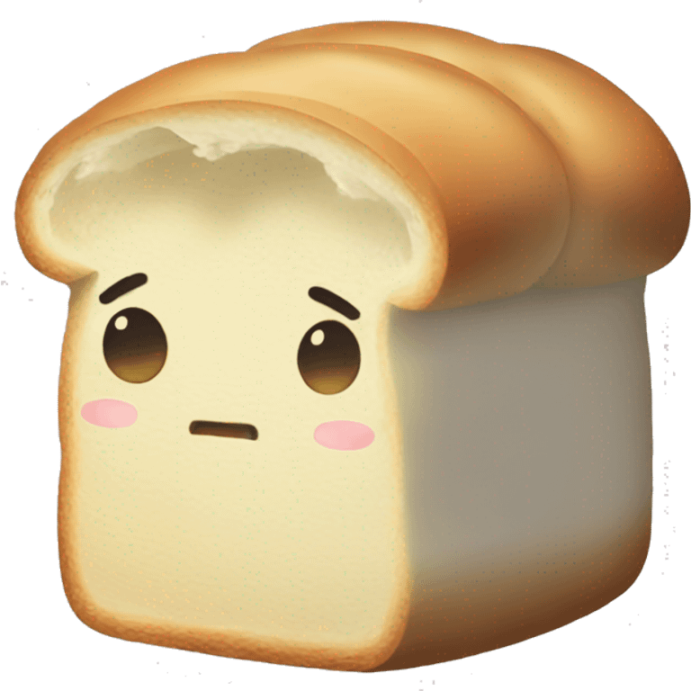 Soft steamy Japanese animation one bread loaf emoji