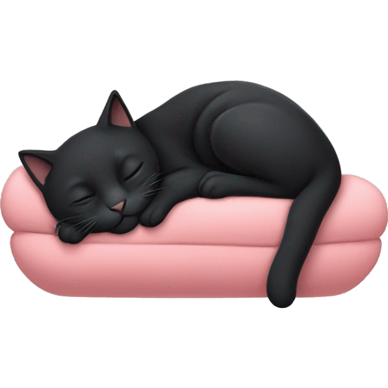 black cat sleeping in lap emoji