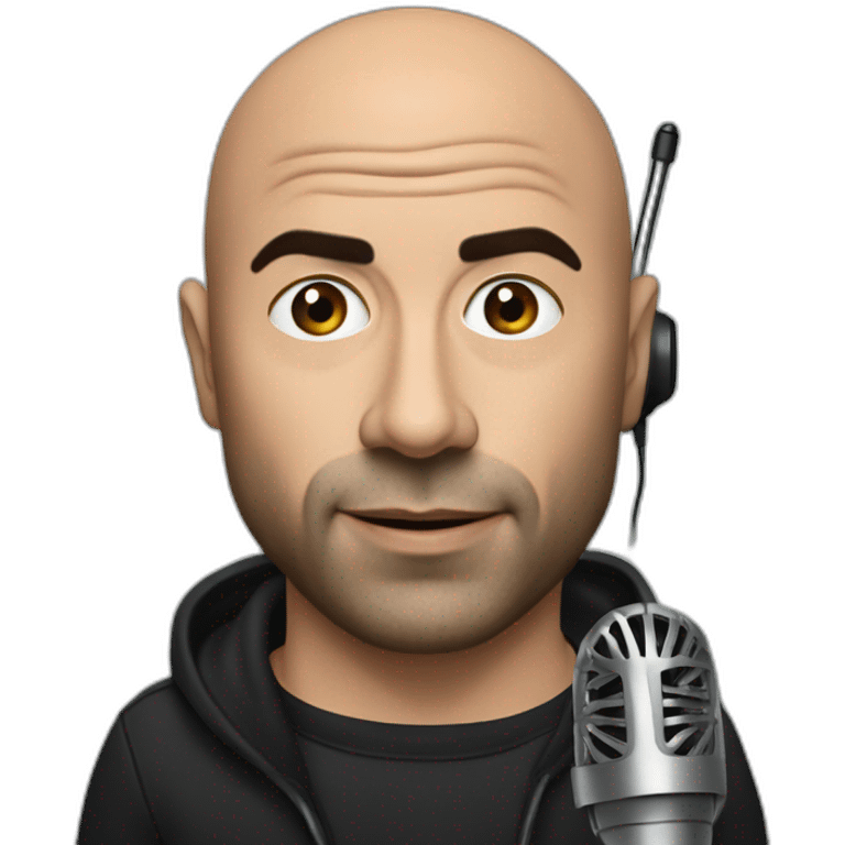 Joe Rogan podcast with a microphone emoji