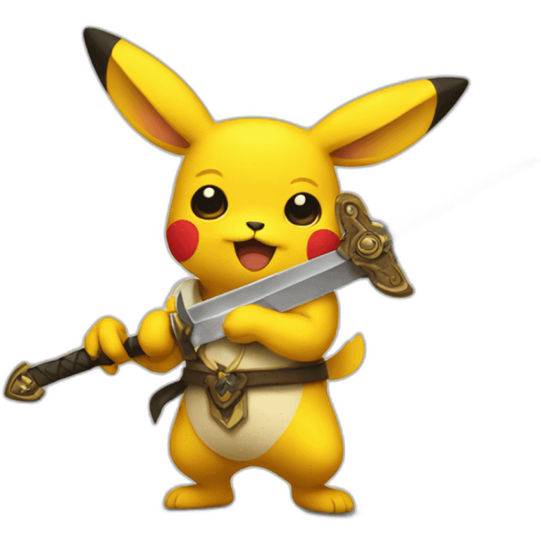 puikachu with a sword emoji