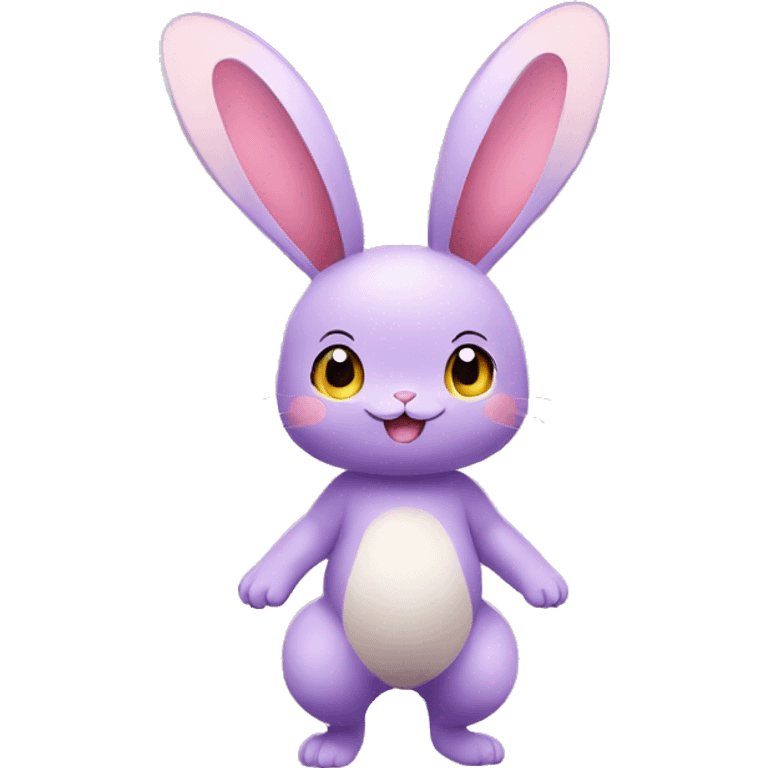 Kawaii Bunny-Butterfly-Pokémon-Fakémon Full Body emoji