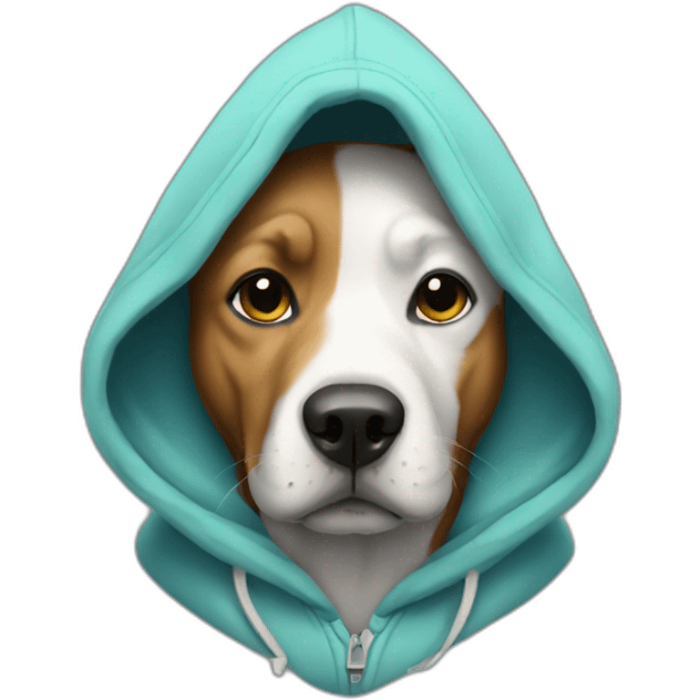 Dog wearing a hoodie  emoji