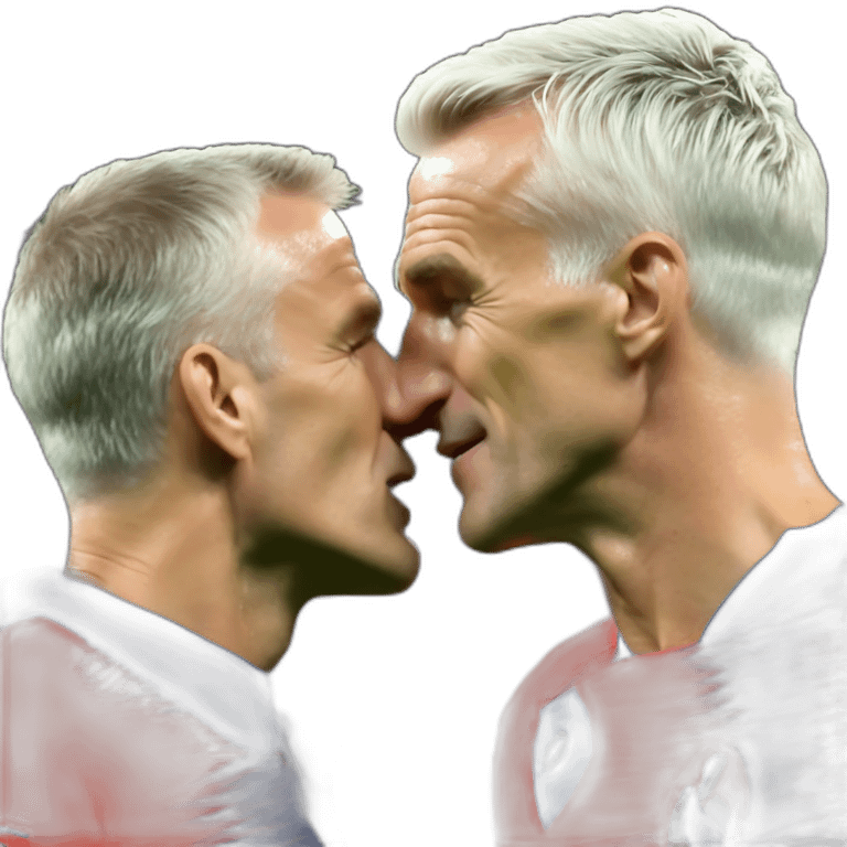 Macron kissed Didier Deschamps emoji