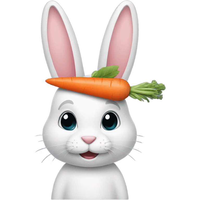 Easter bunny with carrot emoji