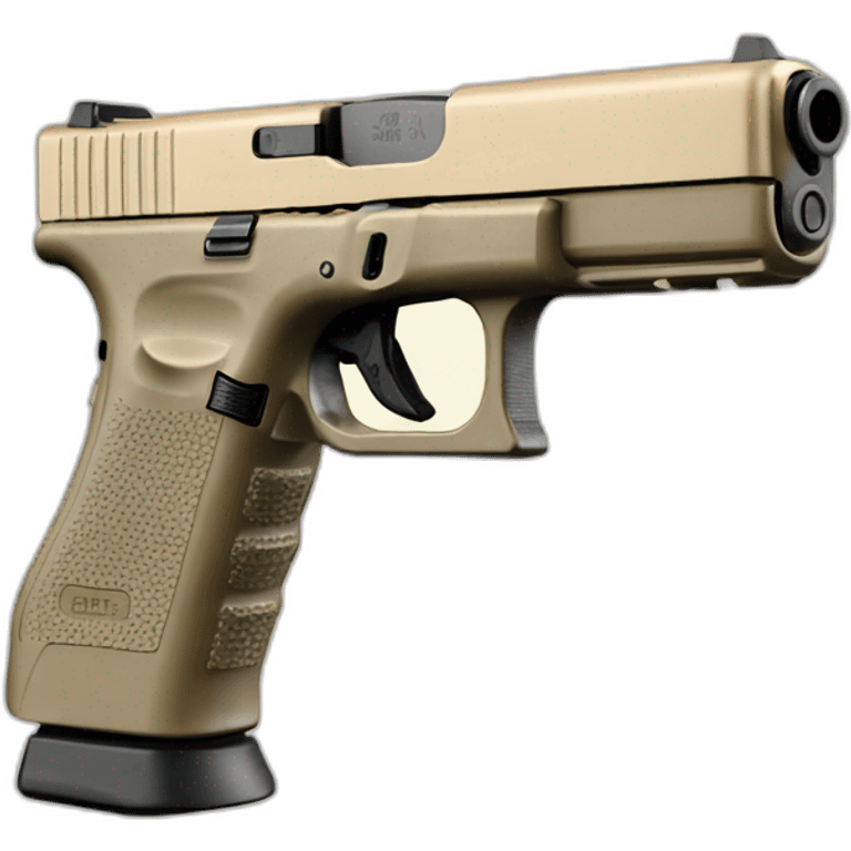 beige glock 17 with light mod emoji