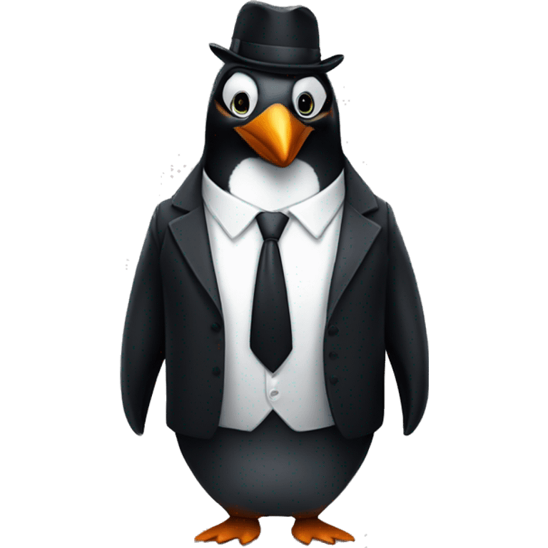 penguin as a mafia boss emoji