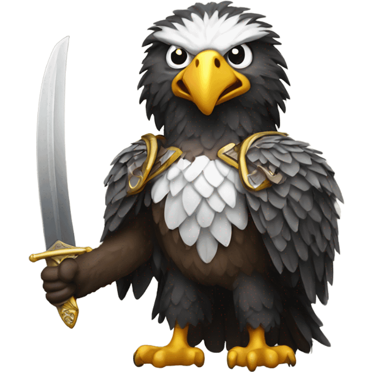 Eagle holding a sword emoji