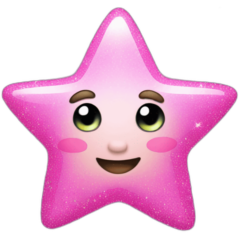 Pink sparkling stars emoji