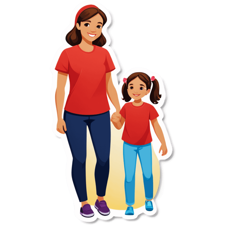 Mom and daughter emoji