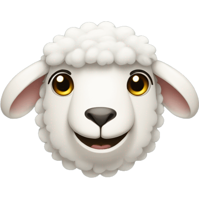 Sheep smiley face emoji