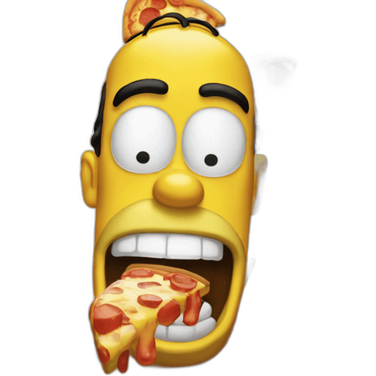 Homer eat pizza emoji