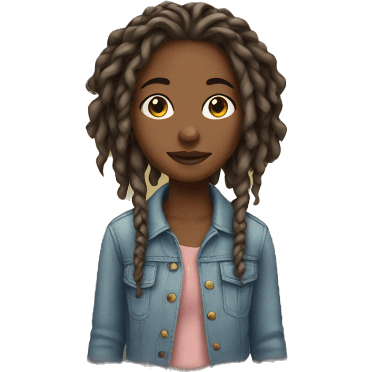 Girl with locs emoji