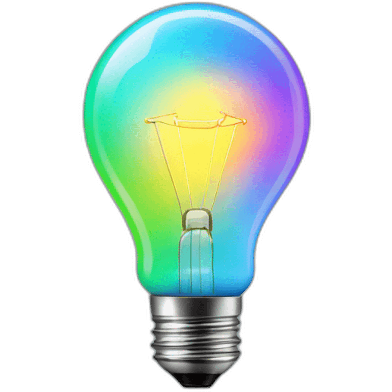 colorful Light Bulb minimalistic emoji