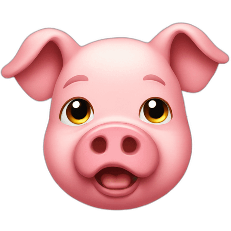 upset pig emoji