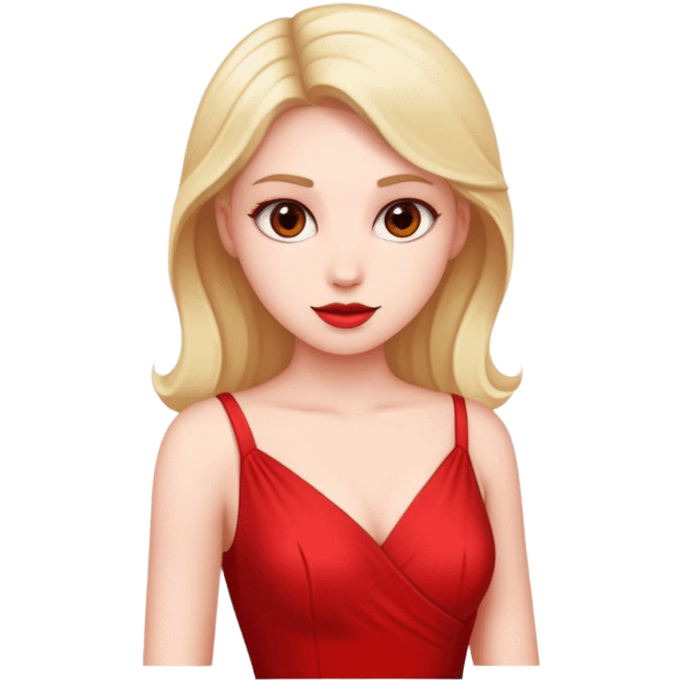 Woman in a red dress emoji