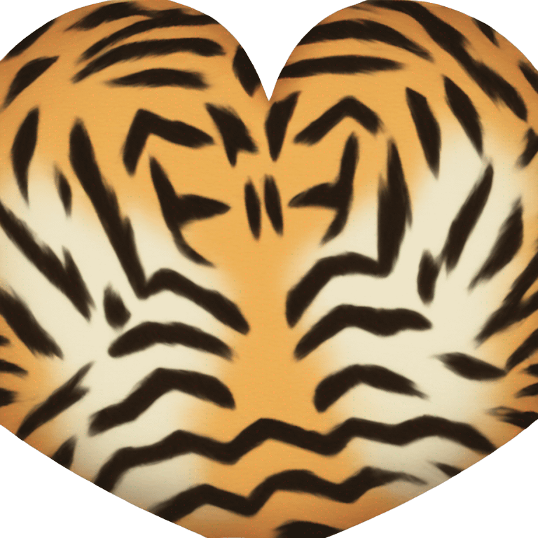 Tiger print heart emoji