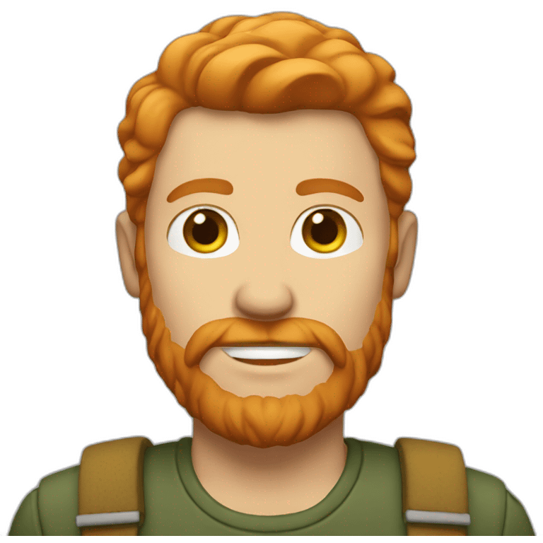 bold white male with ginger beard emoji